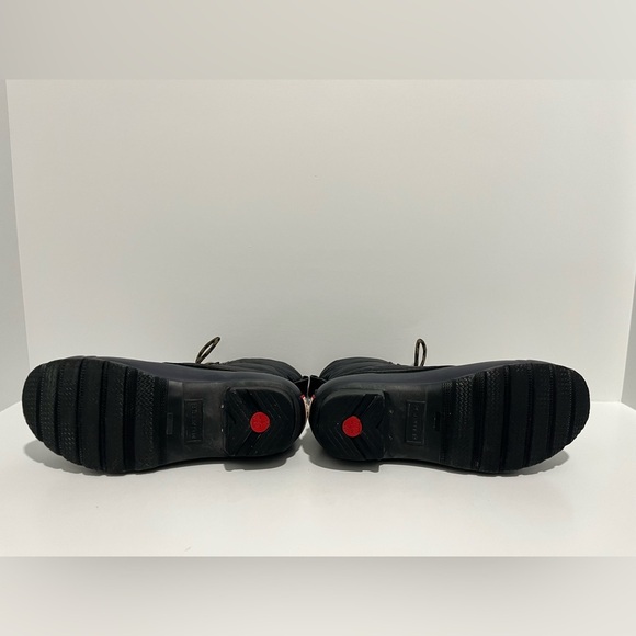 Hunter Original Short Quilted Lace-Up Boots in Navy women’s size 8 - Picture 5 of 7